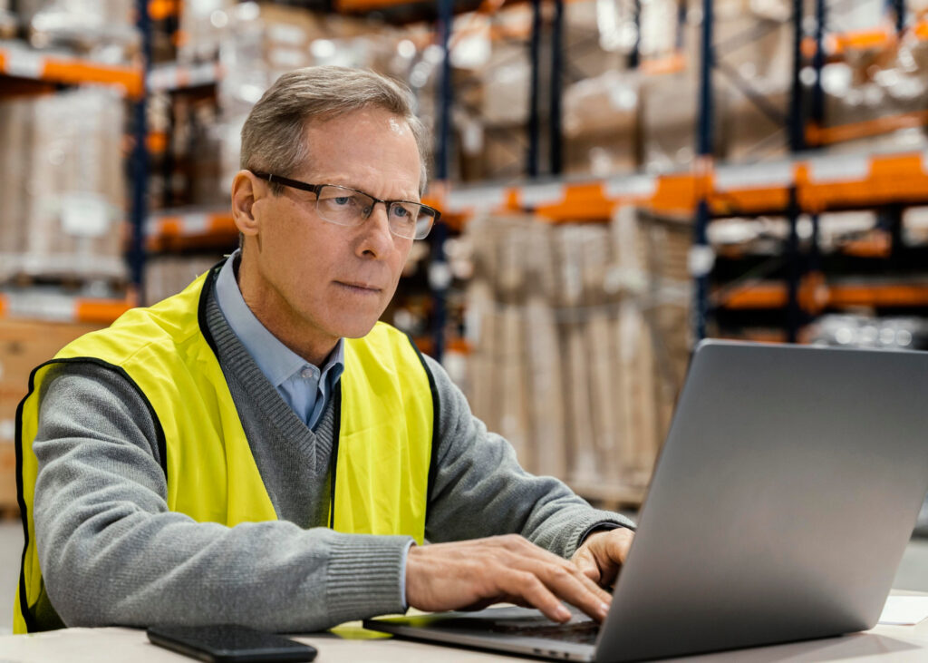 A person using an inventory management company